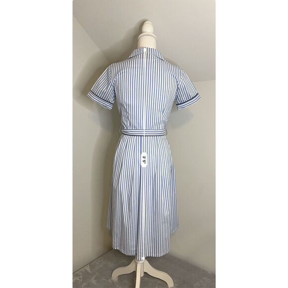 New! Women’s Striped Knee Length Fit & Flare Dress Small - Picture 4 of 11